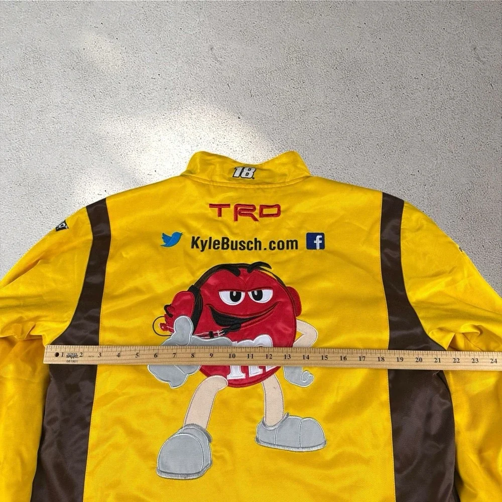 Nascar Kyle Busch M&M Pit Jacket Men's Small Racing EUC